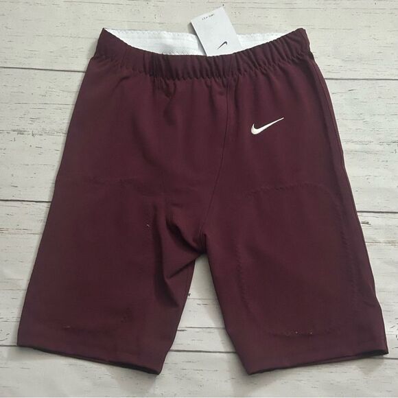 Nike Mens Vapor Untouchable Football Tights Shorts Dark Maroon Medium CW3972-669 - Picture 1 of 7